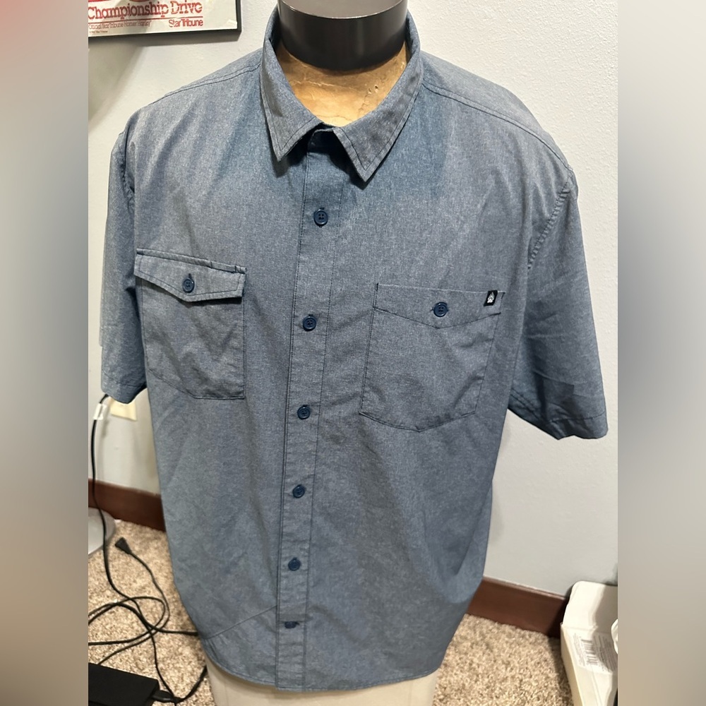 Duluth Trading Co Blue Button Down Shirt